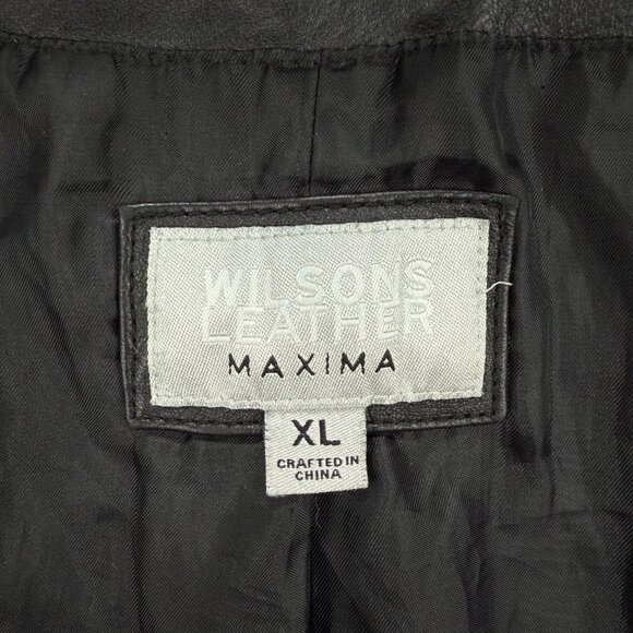 Wilsons Leather Maxima Jacket Women Extra Large XL Black Motorcycle Biker Bomber - Picture 4 of 11